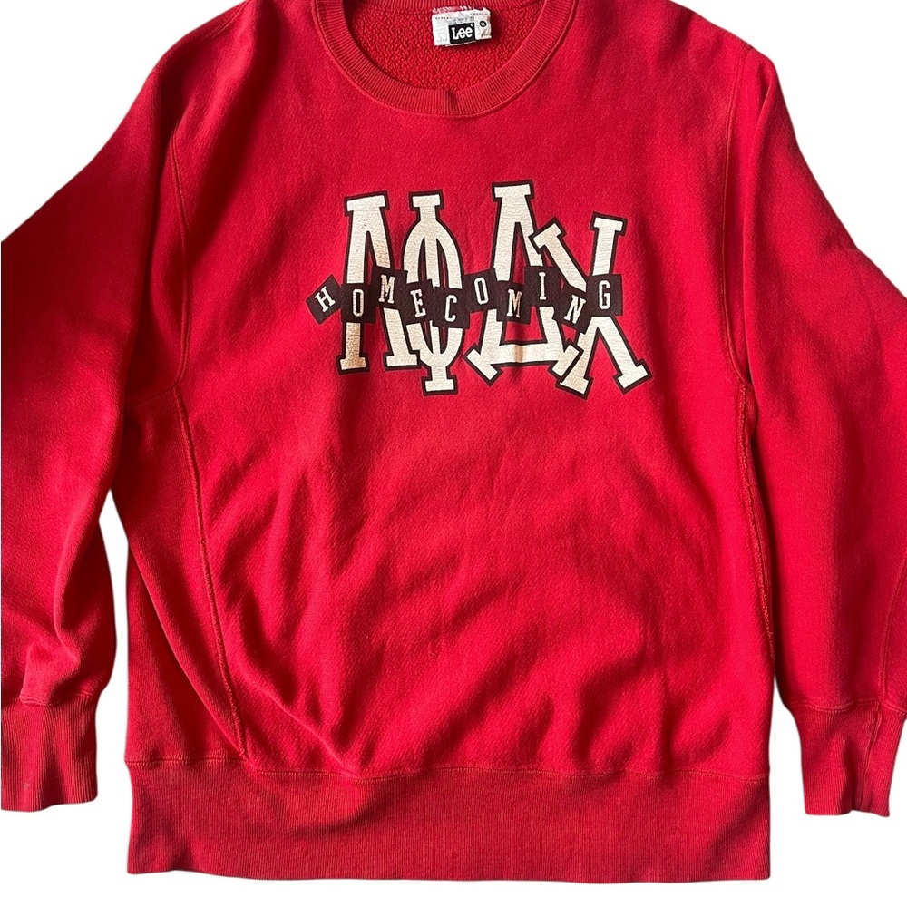 Lee Red Collegiate Homecoming Fraternity Sweater